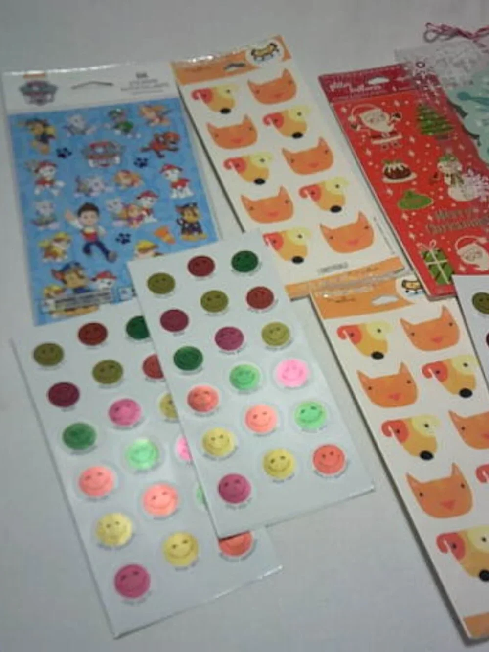 NEW LOT HALLMARK STICKERS & HANGING NORTHPOLE ORNAMENT CARD & PAW PATROL TEACHER